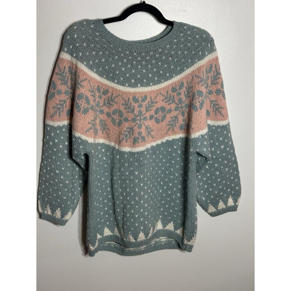 Vintage Best American Clothing Co.Wool Blend Sweater Snowflake Ski Women’s Small